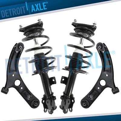 Brazos de control inferiores delanteros de 4 piezas puntales con kit de resorte helicoidal para Kia Forte Koup Forte5 Foto 1 de 4