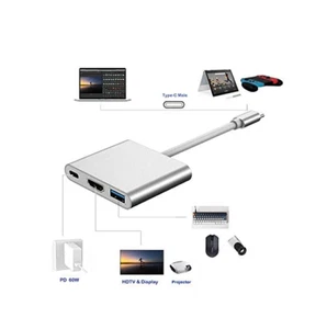 USBC-HDMI USB C to HDMI Charging Adapter USB-C Digital AV Multiport Adapter - Picture 1 of 8