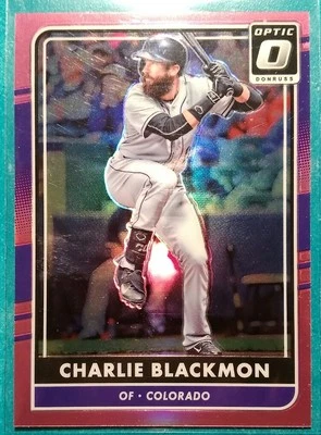 2016 DONRUSS OPTIC PINK CHARLIE BLACKMON #134 COLORADO ROCKIES - Image 1 of 2