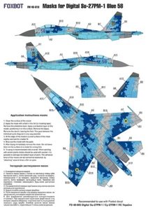 Foxbot FM48-019 1:48 Digital Camouflage Masks for Su27 Blue 58 Air Force Ukraine - Bild 1 von 3