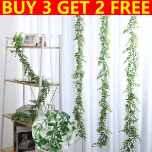 6FT Artificial Eucalyptus Garland Hanging Flower Decor Wedding Rattan Vine Ivy - Picture 1 of 11