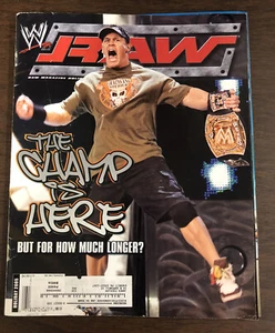 WWE Raw Magazine Holiday 2005 The Champ Is Here John Cena Mickie James No Poster - Picture 1 of 9