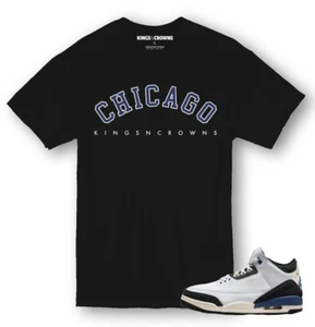 Kings N Crowns Tee shirt to match Jordan 3 A Ma Maniere Sneakers. Chicago - Picture 1 of 1