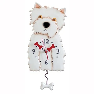 Allen Designs Westie Dog Clock Standard Wall Clock - Picture 1 of 1