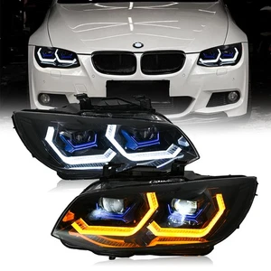 Pair LED Headlights Xenon For BMW 3 Series 2011-2013 E92 E93 Front Lamps - Picture 1 of 20