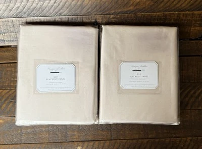 Pottery Barn Kids Monique Lhuillier Silk Blackout Panels Blush Pink 48”x84" New - Image 1 of 2