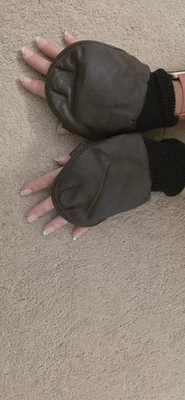 Open Palm Multi-Purpose mittens, real leather, sheep wool  - Image 1 of 4