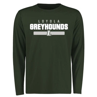 Men's Green Loyola College Maryland Greyhounds Team Strong Long Sleeve T-Shirt - Image 1 of 2