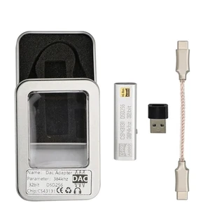  CS43131 DSD256 Kopfhörerverstärker USB Typ C auf 3,5-Mm-Ausgang AUX-Ada1637 - Picture 1 of 6