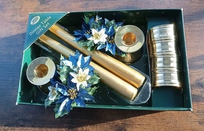 Vintage Boots Brass Candle Dinner Table Gift Set - Unused - - Image 1 of 4