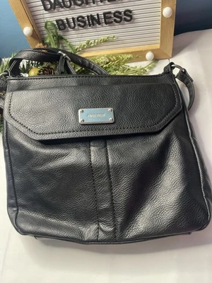 Bolso Bandolera Nine West Negro Imitación Cuero Cremallera Bolsillo Superior Cartera Mediana Foto 1 de 4