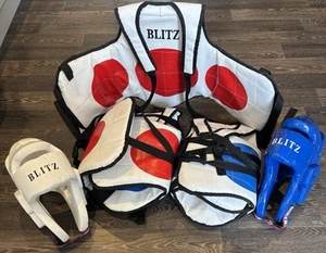BLITZ Taekwondo Body Armour TKD - Protezione Petto - Caschi L - Adulto - Junior - Foto 1 di 8