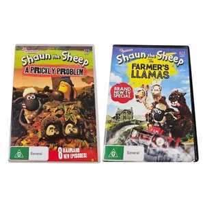 Lote de DVD Shaun the Sheep R4 PAL Farmers Llamas + Problema espinoso Wallace & Gromit - Imagen 1 de 7