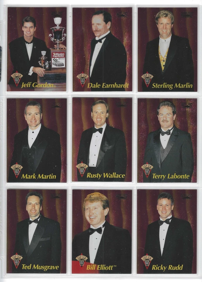 *1996 Racer's Choice TOP TEN--Juego completo de 10 cartas--¡Directo a páginas!* Foto 1 de 1