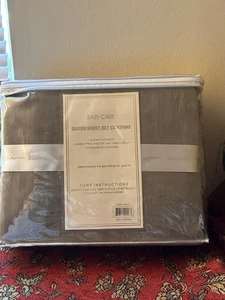 1200 Fadenzahl Ägyptische Baumwolle Tiefe Tasche Luxus Hotel Queen Bettwäsche Set Grau - Bild 1 von 6
