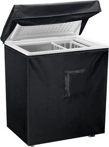 Black Chest Freezer Cover Waterproof Freezer Cover Full Cover Deep 25Lx23Wx34H - Picture 1 of 7