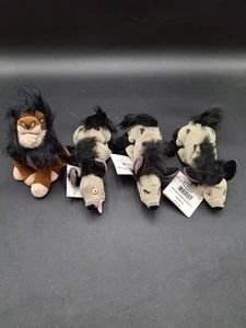 8” Disney Lion King Villains Lot Scar & Hyenas Plush Mini Bean Bag W/ Tags. - Picture 1 of 9