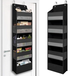 Organizzatore Sopra Porta con 5 Grandi Tasche, Resistente Organizzatore da Appendere Storage... - Foto 1 di 6