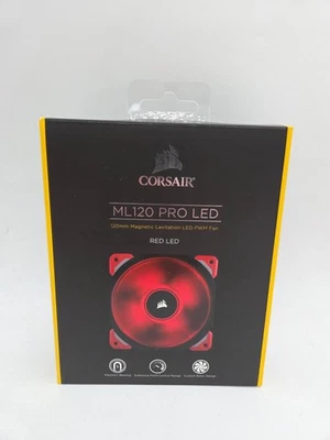 Corsair ML120 Pro LED 120MM PC Case Fan - Red LED PWN Fan Magnetic Levitation - Image 1 of 4