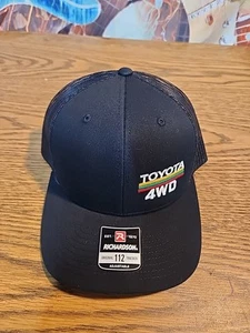 Toyota 4WD Richardson 112 Trucker Adjustable Black /White Since 1970 New - Picture 1 of 3