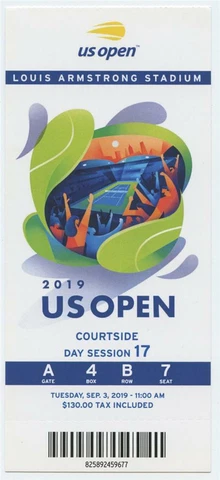 9/3 2019 US Open Tennis Courtside FULL TICKET Serena Williams Bianca Andreescu Cover