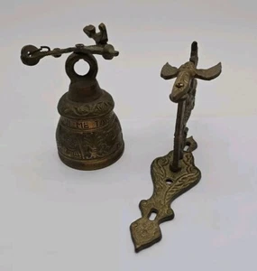 Vintage Monestary Brass Church Bell Angel Mount VOCEM MEAM AUDIT OUI ME TANGIT - Picture 1 of 15