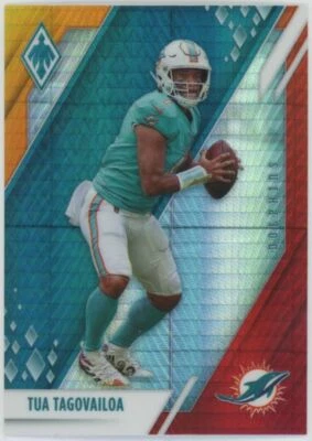 2021 Panini Phoenix Tua Tagovailoa Fire Burst Parallel Miami Dolphins #76 - Image 1 of 2