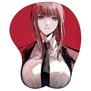 Makima Chainsaw Man 3D Boobs Ergonomic Wrist Rest Mouse Pad - Picture 1 of 1