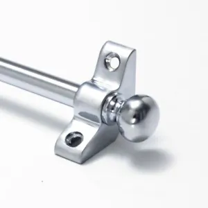 More details for 13 x satin chrome stair rods - 3/8&quot; x 28.5&quot; - simplicity -  round finial