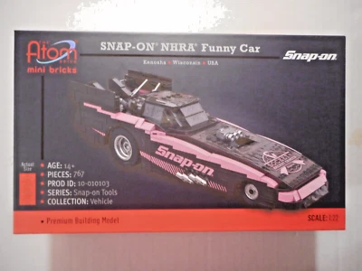 Snap On Tools NHRA Pink Funny Car BCA Atom Brick Building Set SSX24P139 Sealed - Image 1 of 4