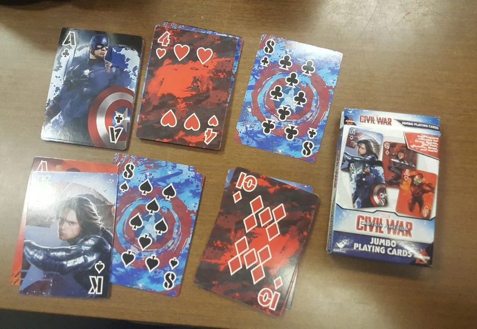 11Cd Marvel Captain America Civil War Jumbo Playing Cards  - Image 1 of 1