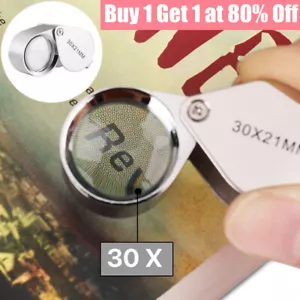More details for 30x jewelers loupe magnifier jewelry coin loop magnifying glass eye pocket