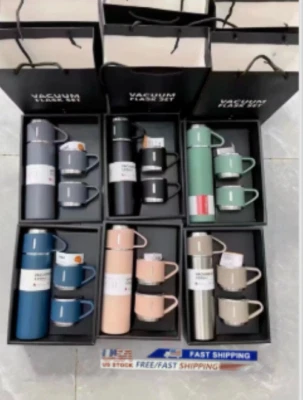 Thermo Coffee Travel Mug Stainless Steel Vacuum Flask Double Layer Gift Set500ml - Image 1 of 4