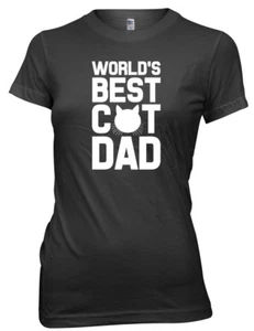Lustiges Damen Frauen T-Shirt Weltbester Katzenpapa - Bild 1 von 8