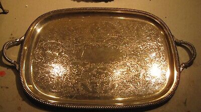 Estate Find Poole 3212 Large 23  Silver Plate Serving Tray #4-22 • 135.84$