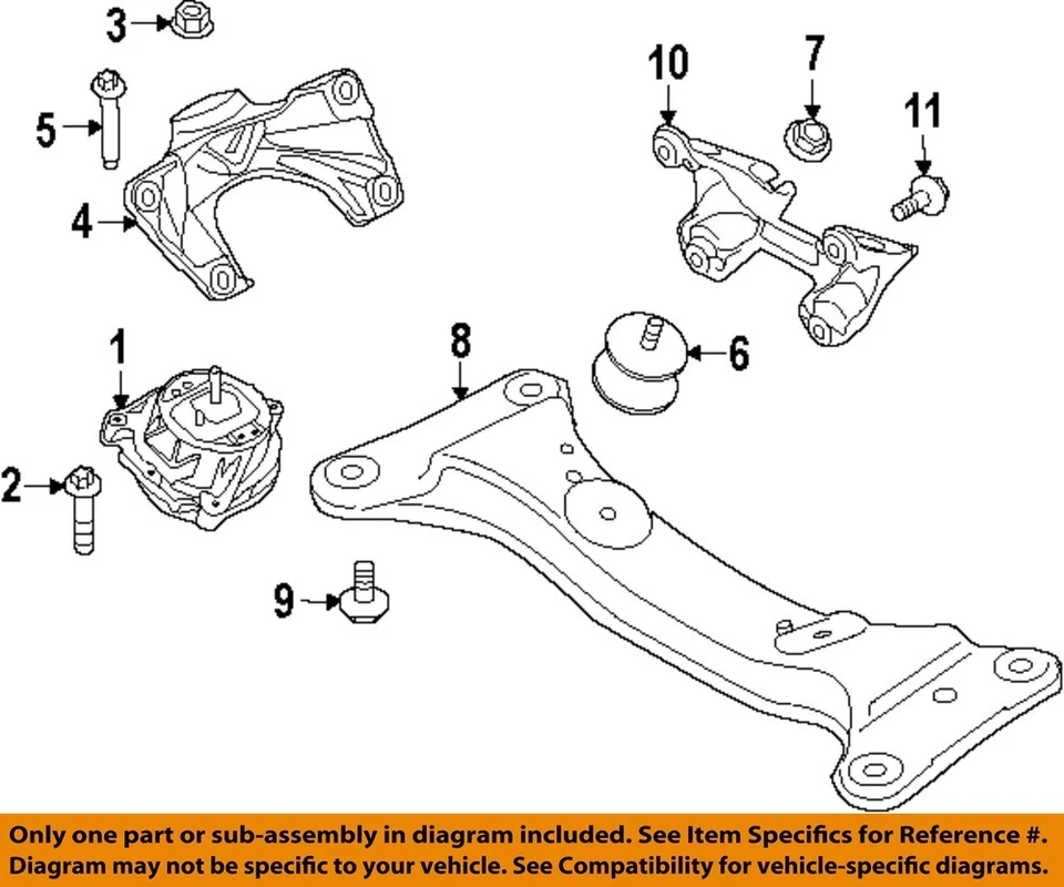 BMW OEM 2015 motor M4 montaje/puntal de par 22112284818 Foto 1 de 1
