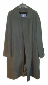 Newport Harbor Men's Black Thermal Lining Long Raincoat SZ 46 R $299 - Picture 1 of 7