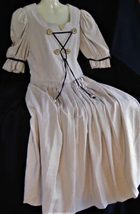 fesches Kleid M & G Trachten Gr. 40 Leinenkleid Dirndl lang beige Miederlook  - Bild 1 von 10