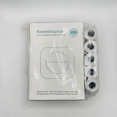 Portable Printer Mini Pocket Wireless Bluetooth Thermal Printers with 6 Rolls... - Image 1 of 3