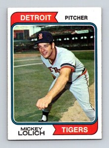 1974 Topps Mickey Lolich #9 Detroit Tigers Baseball Card EX Set Break