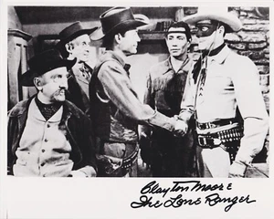 Clayton Moore, attore americano, ha interpretato The Lone Ranger, foto firmata 8x10 - Foto 1 di 1