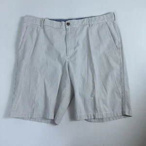 Pantalones Cortos Para Hombre IZOD GOLF Talla 42 Seersucker Rayas Beige Entrepierna 10 Informales - Imagen 1 de 6