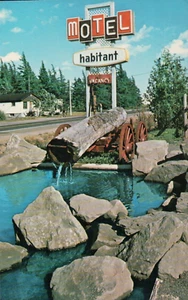 Habitant Motel Restaurant New Brunswick Canada Postcard - Picture 1 of 2