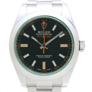 ROLEX Milgauss 116400GV 40mm Black Green Crystal Random Men's Watch /39641 - Picture 1 of 9