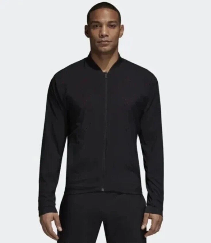 ADIDAS BARRICADE TENNIS JACKET MENS SZ Medium BLACK/RED JACKET CG2514