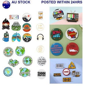 40+ Enamel Lapel Pins Hat Clothes Bag Enamel Pin Meme Badges Lapel Brooches - Picture 1 of 62