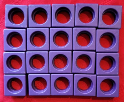 Hape Quadrilla Marble Run Construction Purple Plastic Connectors 20 Pieces! - Image 1 of 2