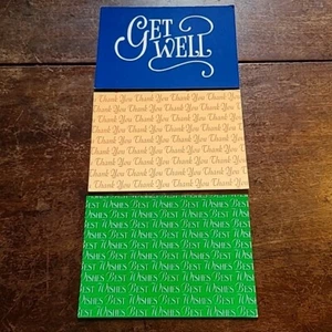 Bundle x3 Greetings Postcards, Unposted. Best Wishes, Get Well, Thank You. - Picture 1 of 5