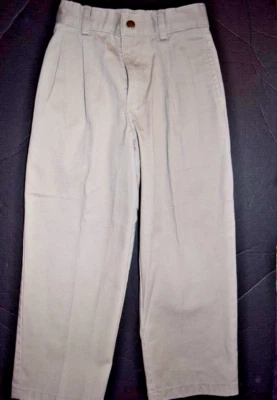 EUC IZOD МАЛЬЧИКОВ ХАКИ CHINO ЖЕЛТОВАТО-КОРИЧНЕВЫЙ ПЛАТЬЕ БРЮКИ РАЗМЕР 5 ТОНКИЙ - Изображение 1 из 3