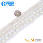 Perles d'opalite blanches rondes en vrac pour la fabrication de bijoux brins 15" livraison gratuite